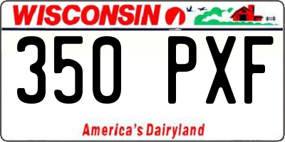 WI license plate 350PXF