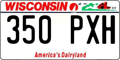 WI license plate 350PXH