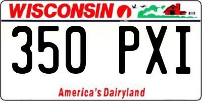 WI license plate 350PXI