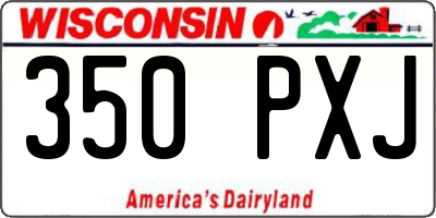 WI license plate 350PXJ