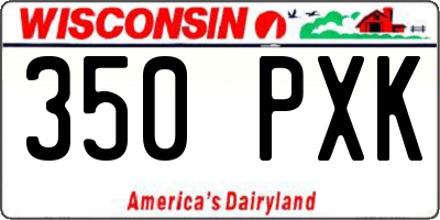 WI license plate 350PXK