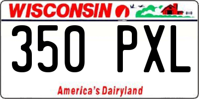 WI license plate 350PXL