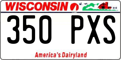 WI license plate 350PXS