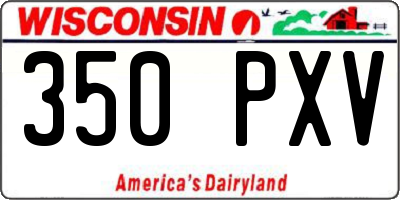 WI license plate 350PXV