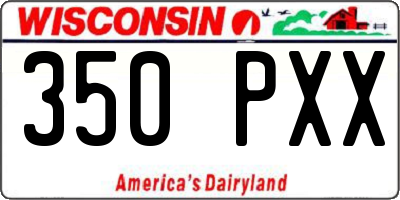 WI license plate 350PXX