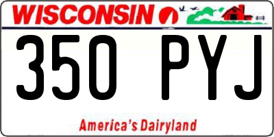 WI license plate 350PYJ
