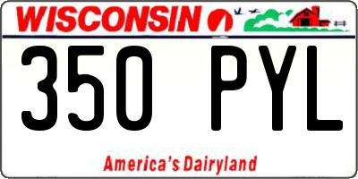 WI license plate 350PYL