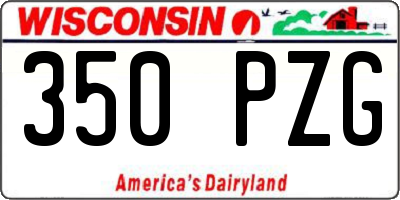 WI license plate 350PZG