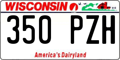 WI license plate 350PZH