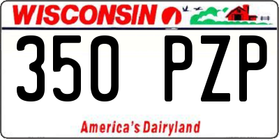 WI license plate 350PZP