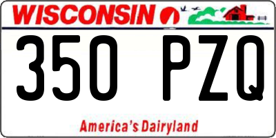 WI license plate 350PZQ