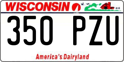 WI license plate 350PZU