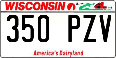 WI license plate 350PZV