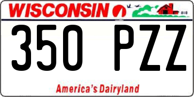 WI license plate 350PZZ