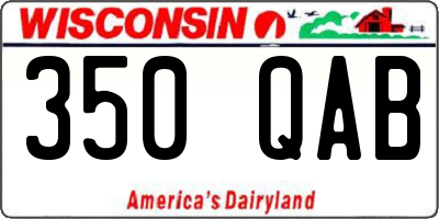 WI license plate 350QAB