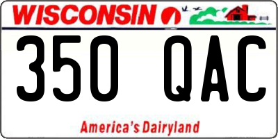 WI license plate 350QAC