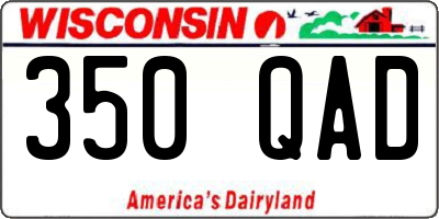 WI license plate 350QAD