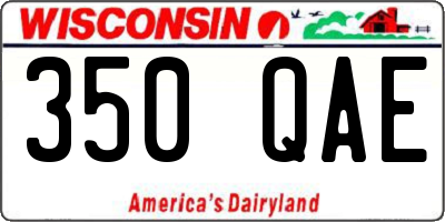 WI license plate 350QAE