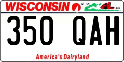 WI license plate 350QAH