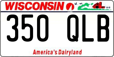 WI license plate 350QLB