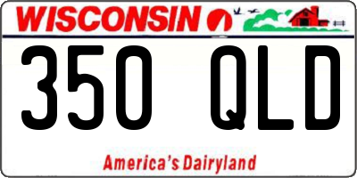 WI license plate 350QLD