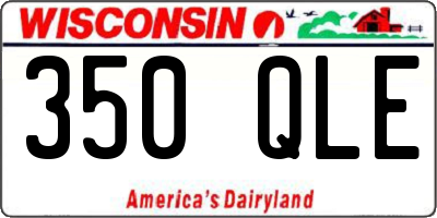 WI license plate 350QLE