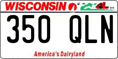 WI license plate 350QLN