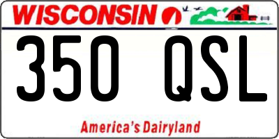 WI license plate 350QSL