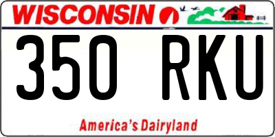WI license plate 350RKU