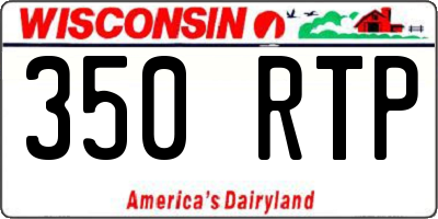 WI license plate 350RTP