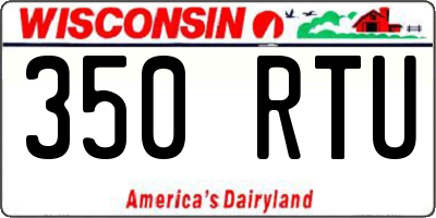 WI license plate 350RTU