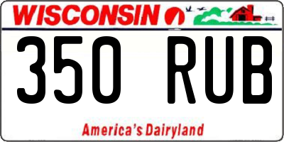 WI license plate 350RUB