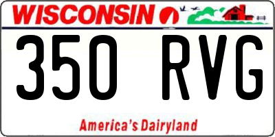 WI license plate 350RVG