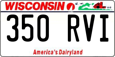 WI license plate 350RVI