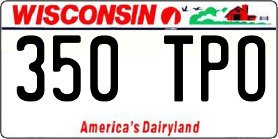 WI license plate 350TPO