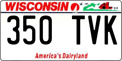 WI license plate 350TVK