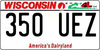 WI license plate 350UEZ