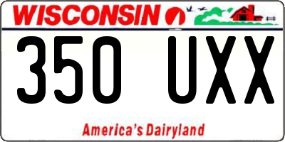 WI license plate 350UXX