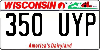 WI license plate 350UYP