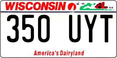 WI license plate 350UYT