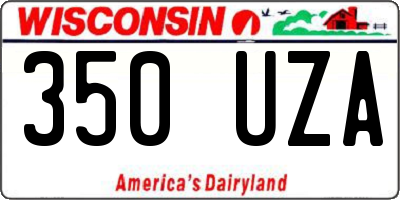 WI license plate 350UZA