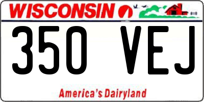 WI license plate 350VEJ