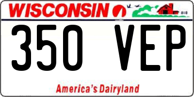 WI license plate 350VEP