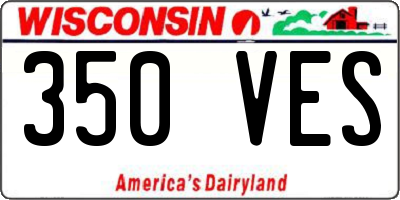 WI license plate 350VES