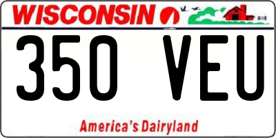 WI license plate 350VEU
