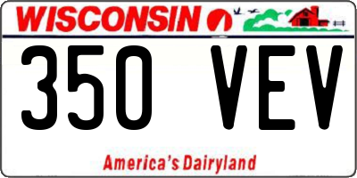WI license plate 350VEV
