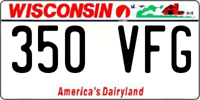 WI license plate 350VFG