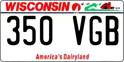 WI license plate 350VGB