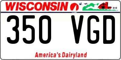WI license plate 350VGD