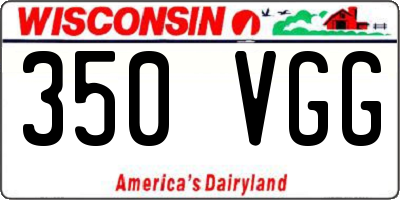 WI license plate 350VGG